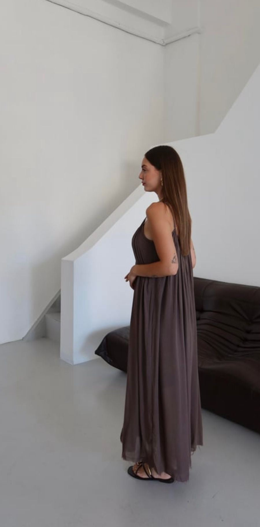 Askılı salaş elbise