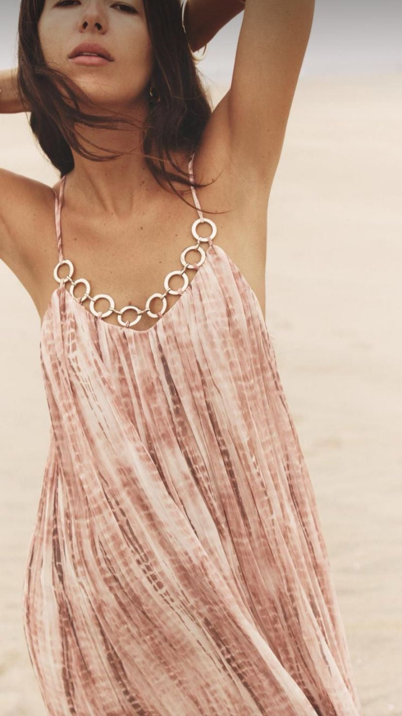 Zara Halka detaylı ip askılı elbise