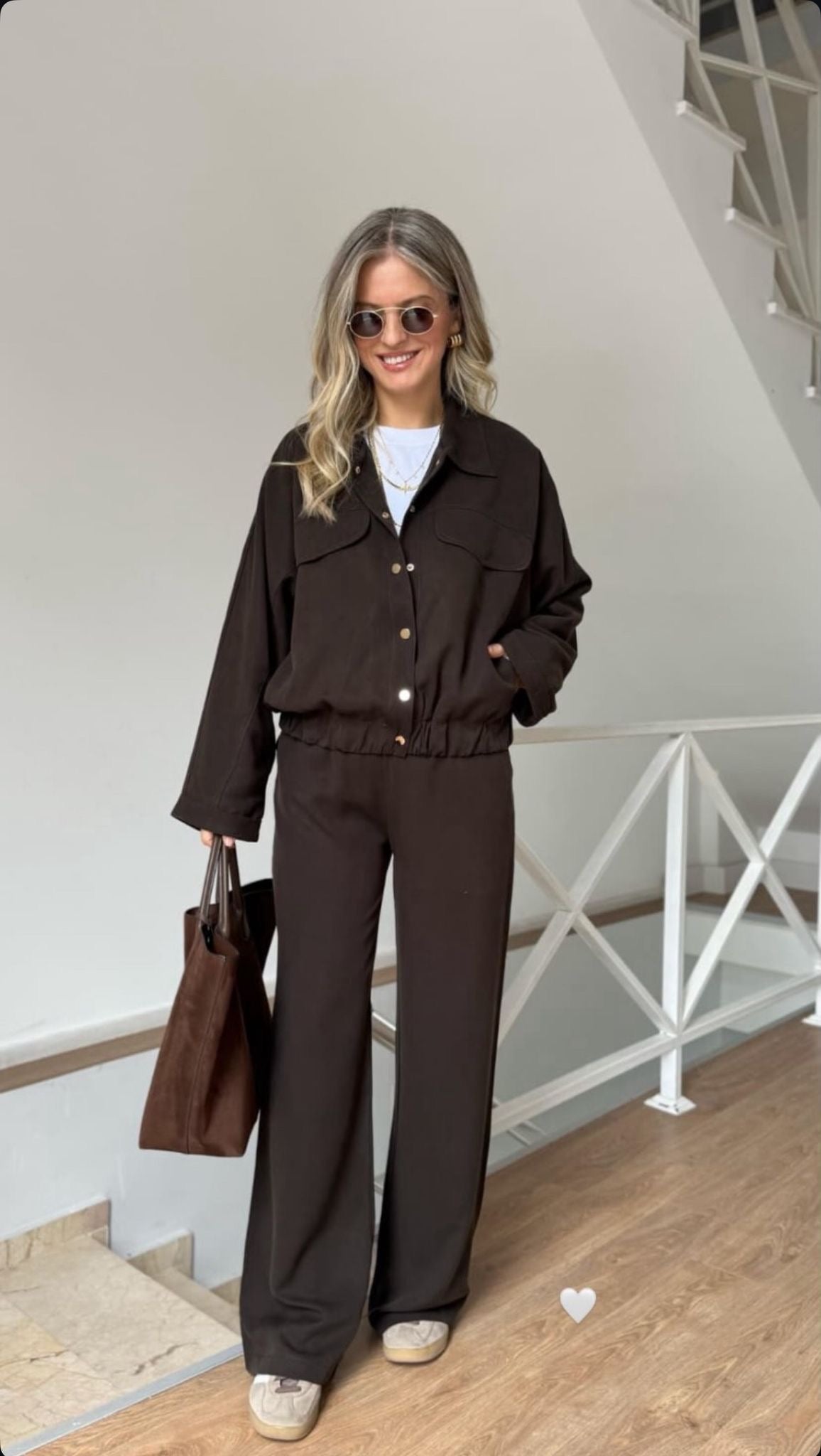 Tensel Gabardin PREMİUM takım Kahve